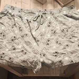 Disney Stitch Gray Shorts with Cartoon Design